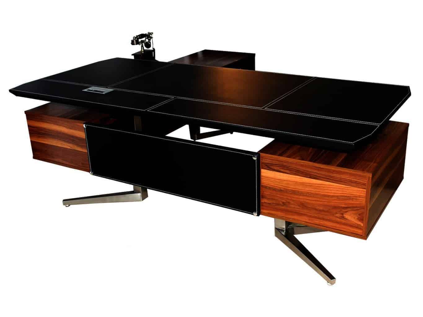 שולחן מנהל מפואר דגם טוסקנה בשילוב עץ
