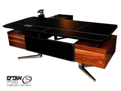 שולחן מנהל מפואר דגם טוסקנה בשילוב עץ