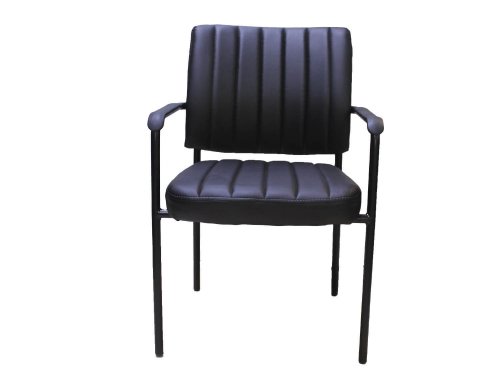 כיסא אורח רן עם רגל שחורה