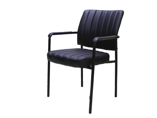 כיסא אורח רן עם רגל שחורה