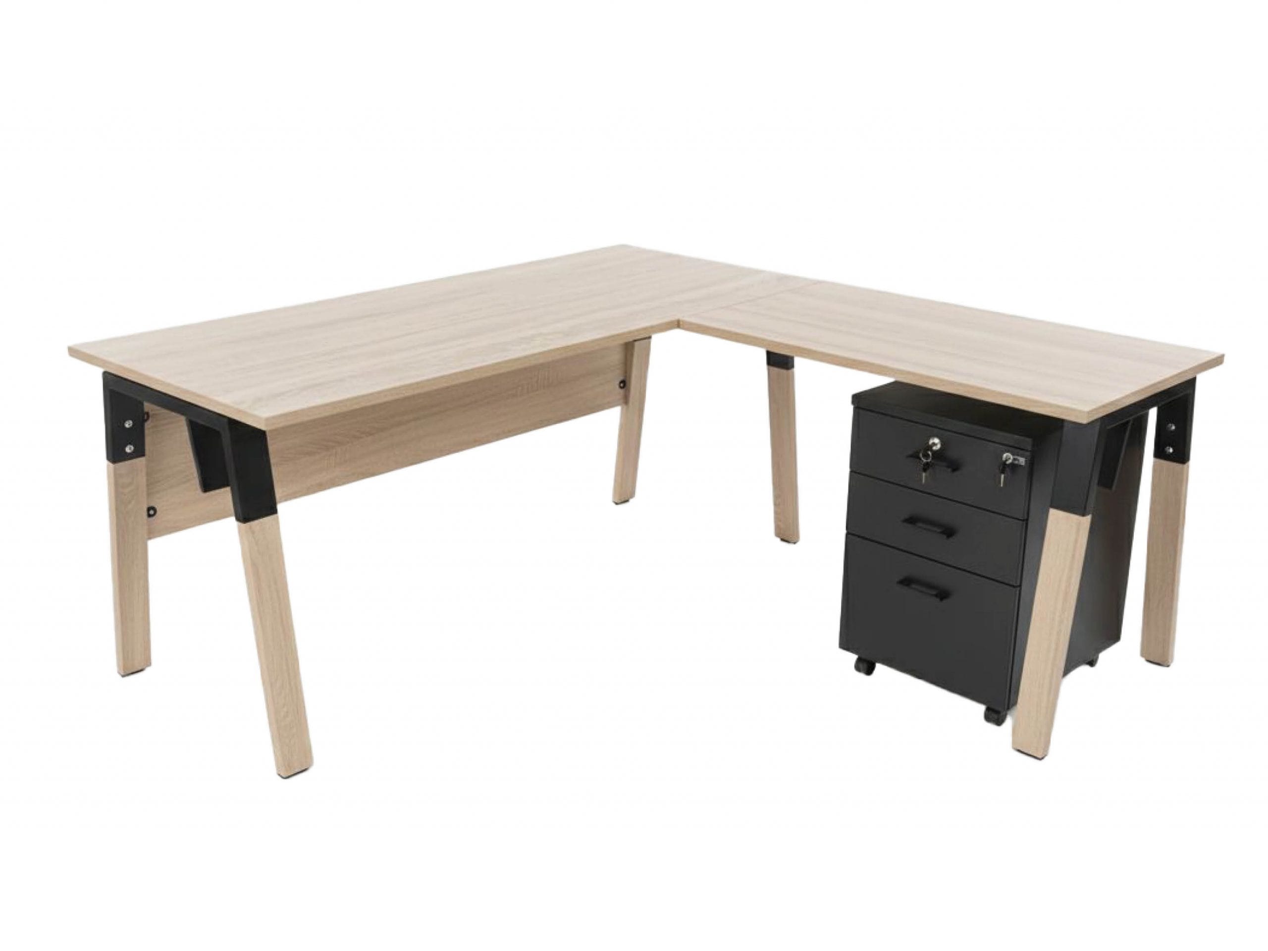 שולחן מחשב קומו 160/70+ שלוחה רתומה ומגירות